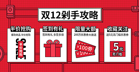 双十二/剁手攻略海报