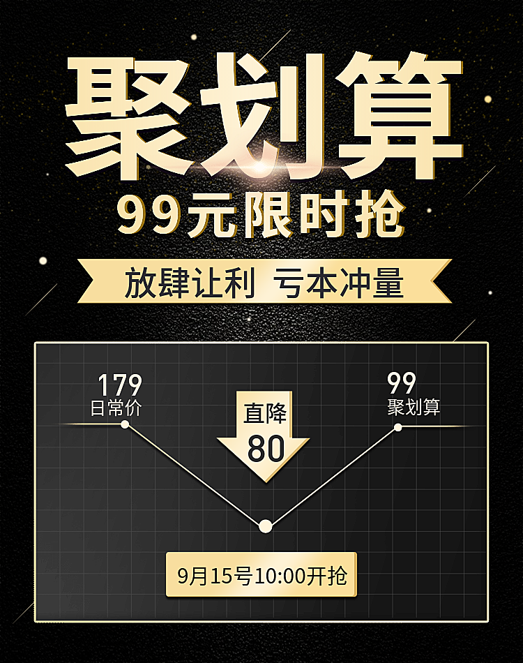 聚划算限时抢购活动海报