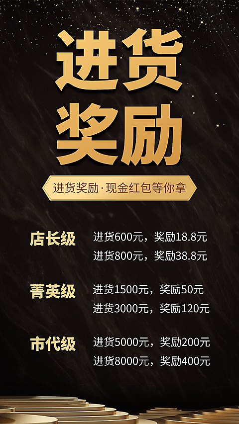 进货奖励手机海报