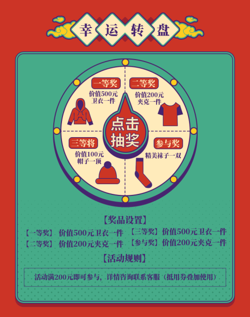 年货节/春节/抽奖转盘/店铺活动/创意海报banner预览效果