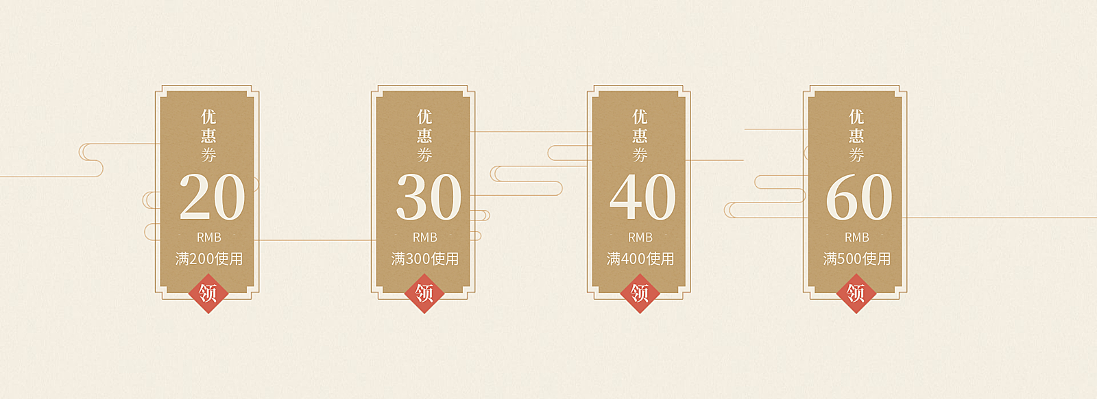 中国风优惠券