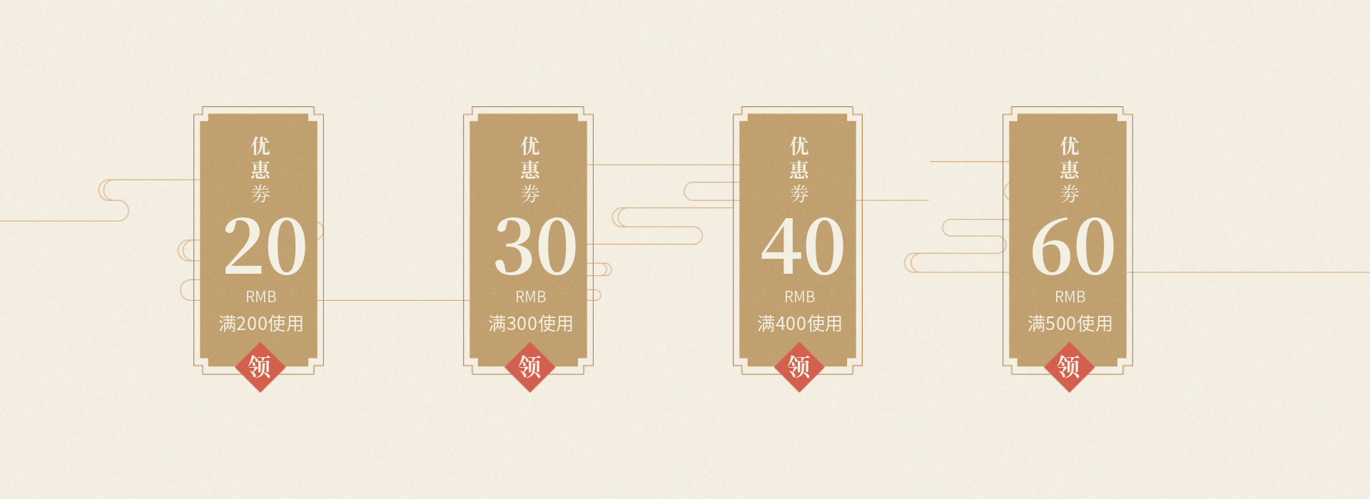中国风优惠券