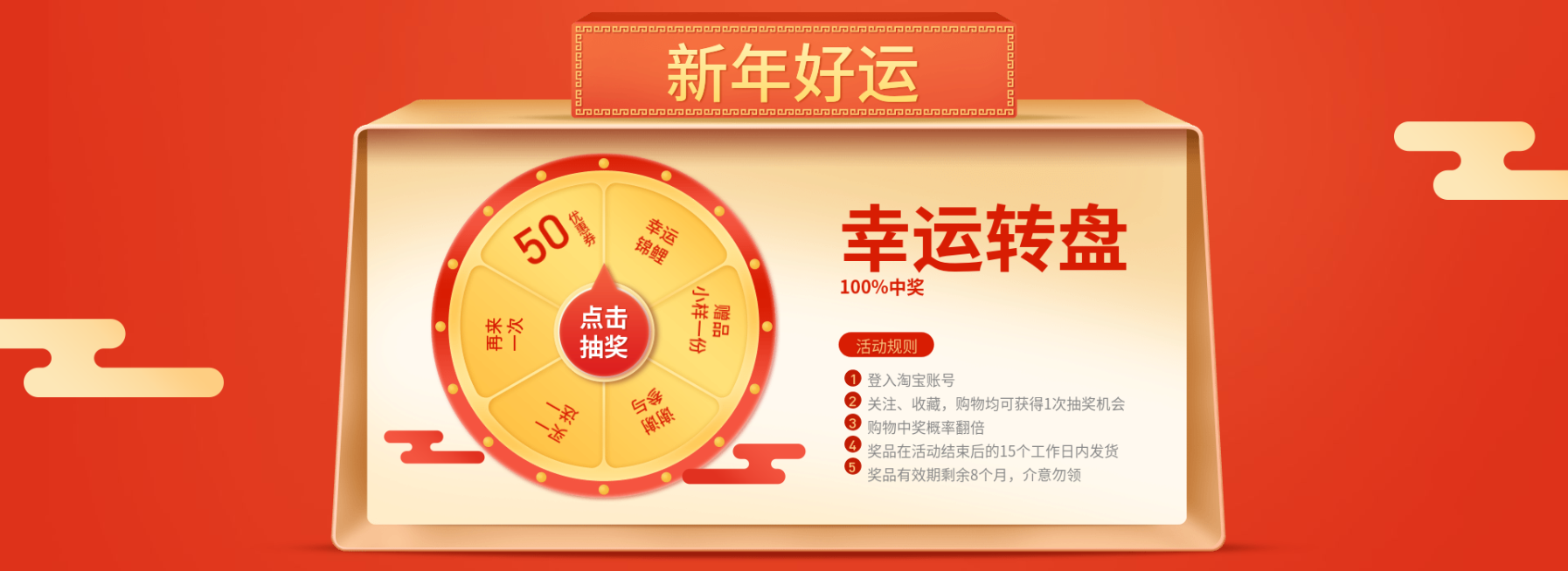 新年好运/抽奖海报预览效果