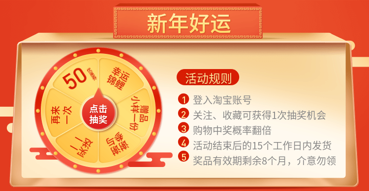 新年好运/抽奖海报预览效果