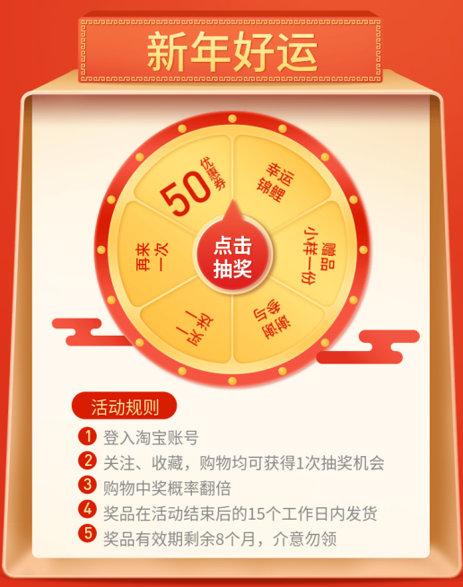 新年好运/抽奖海报预览效果