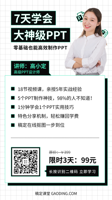 7天学会神级PPT直播课程海报预览效果