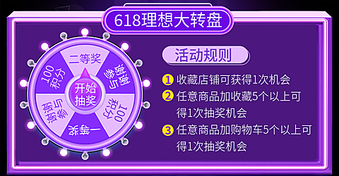 618抽奖转盘海报