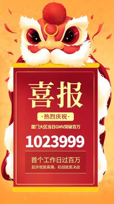 喜报战报/活动插画/手机海报预览效果