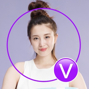 紫色加V微信头像