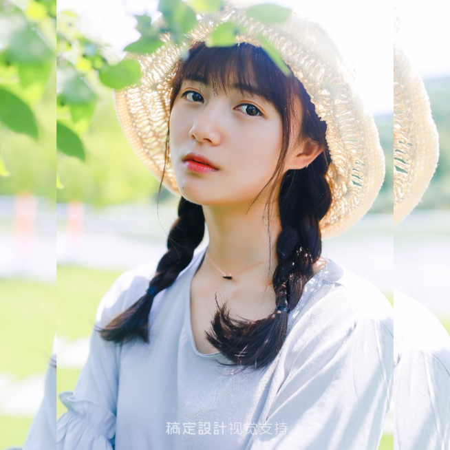 文艺清新少女海报预览效果