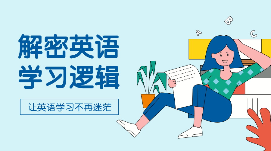 英语学习逻辑课程封面预览效果