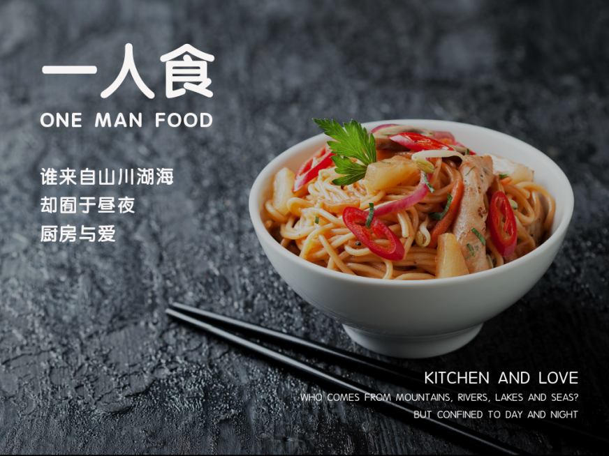 一人食餐饮美食文章配图横版预览效果