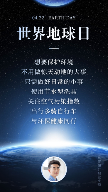 世界地球日倡议未来感手机海报预览效果