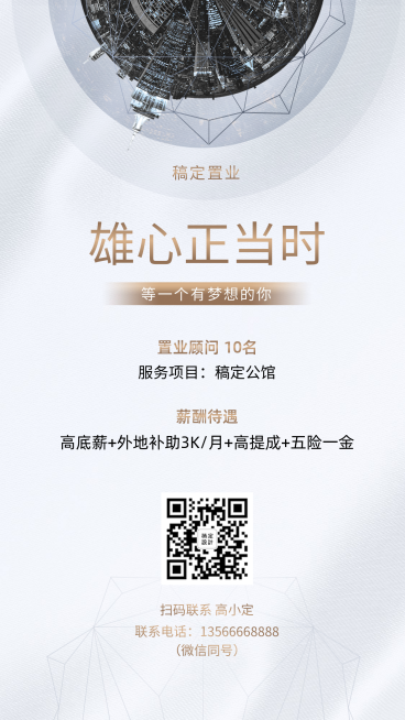 房地产销售人才招聘海报预览效果