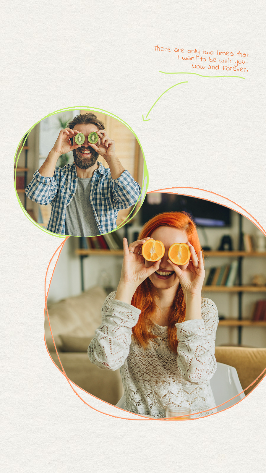 Simple Hand Painted Line Decorate Couple Moment Instagram Story