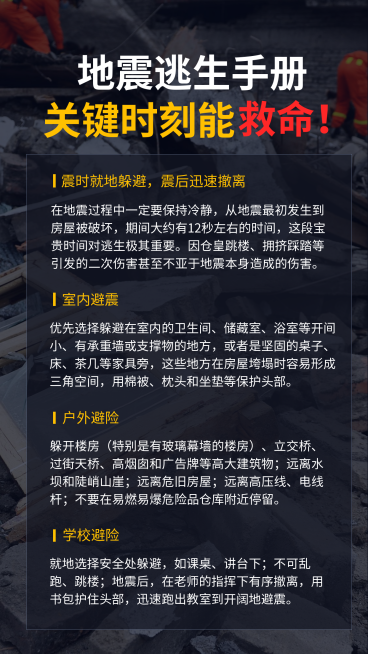 地震科普防灾抗灾预览效果